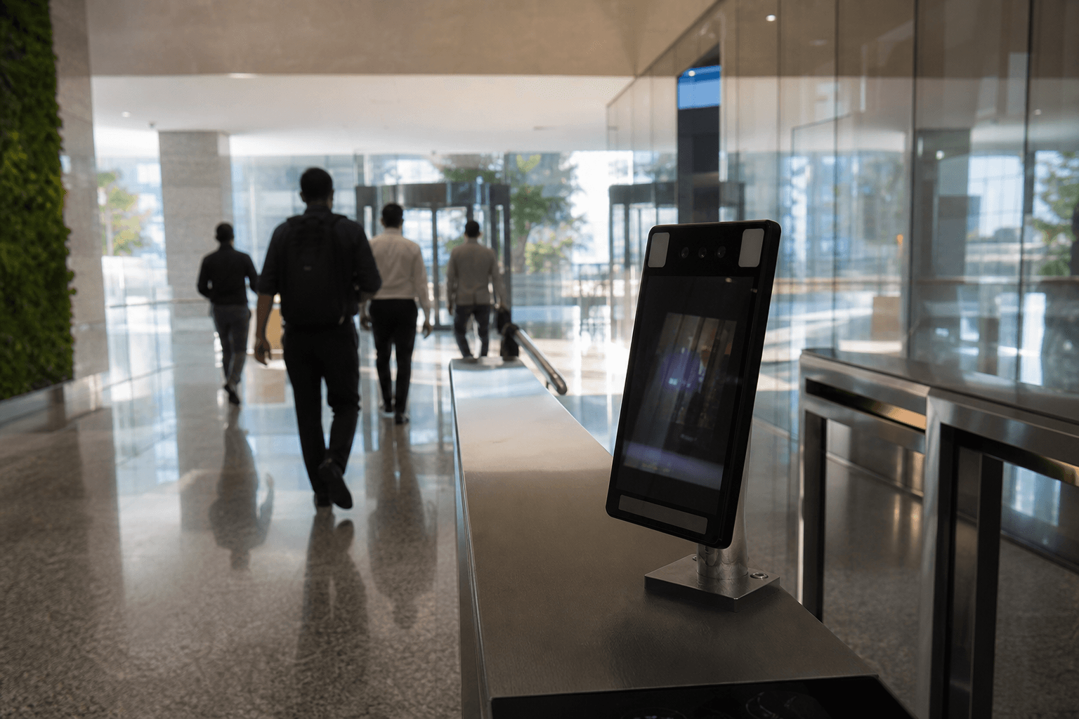 Office lobby at the start of the day